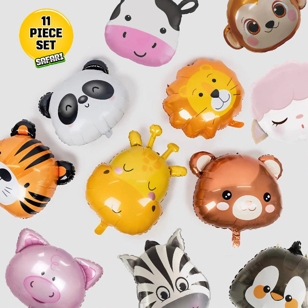 Animal Safari Balloons - Set of 11