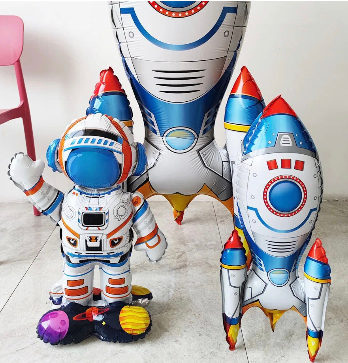 Rocket Balloon 3D Self Standing - 65cm Tall