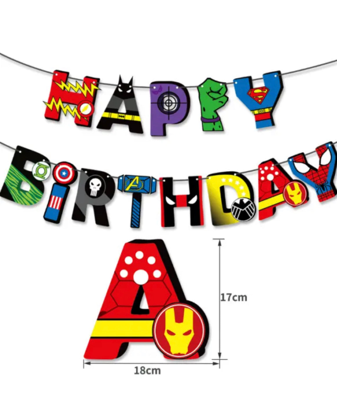 Superhero Birthday Banner