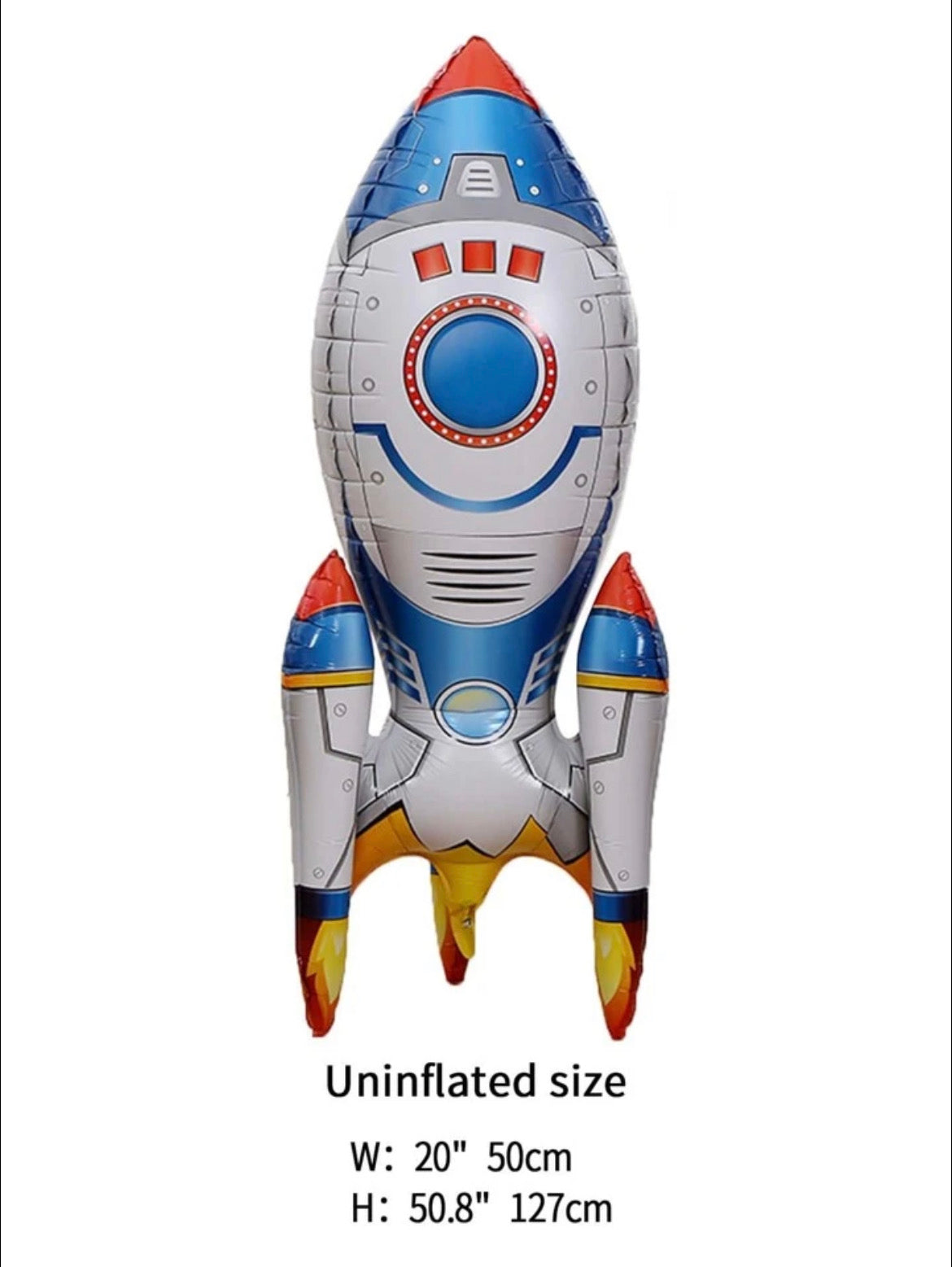 Large Rocket Balloon 3D Standing - 127cm Tall