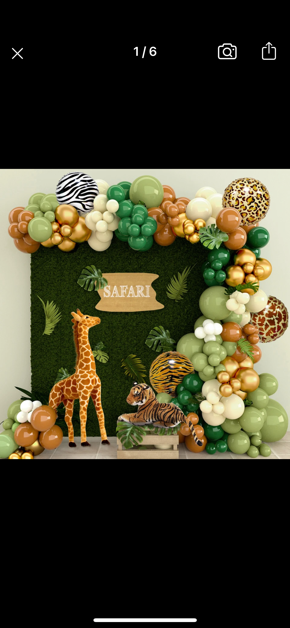 Safari Wild One Theme Balloon Arch - 156 Pieces