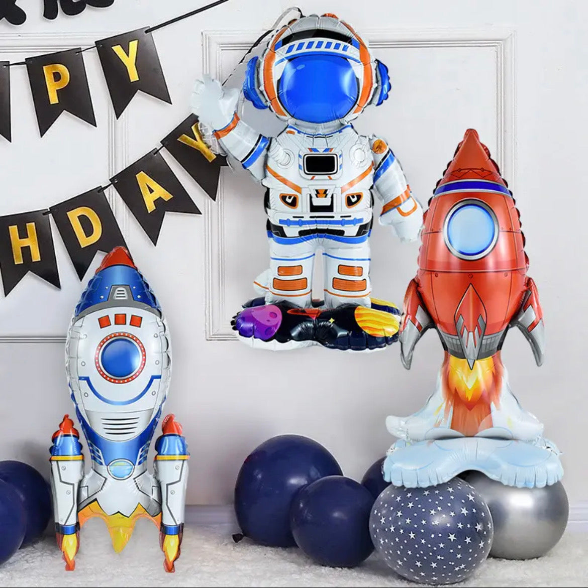 Rocket Balloon 3D Self Standing - 65cm Tall