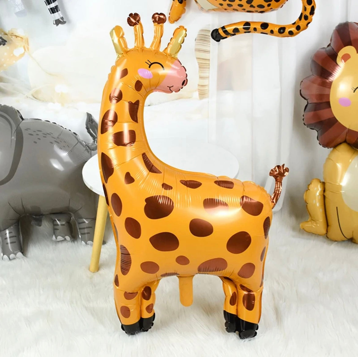 Safari Wild One Birthday Balloons - Giraffe Set