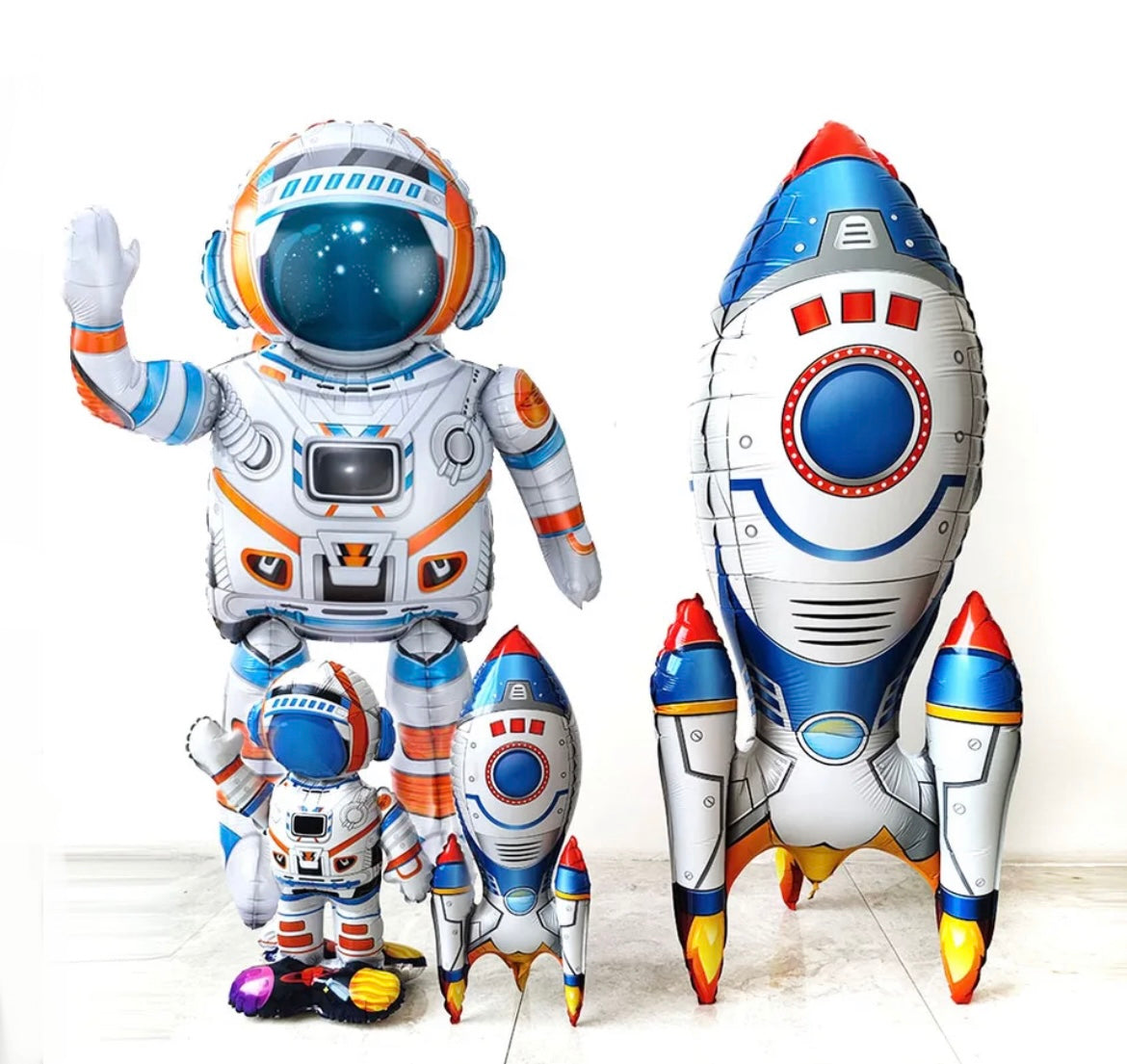 Large Rocket Balloon 3D Standing - 127cm Tall