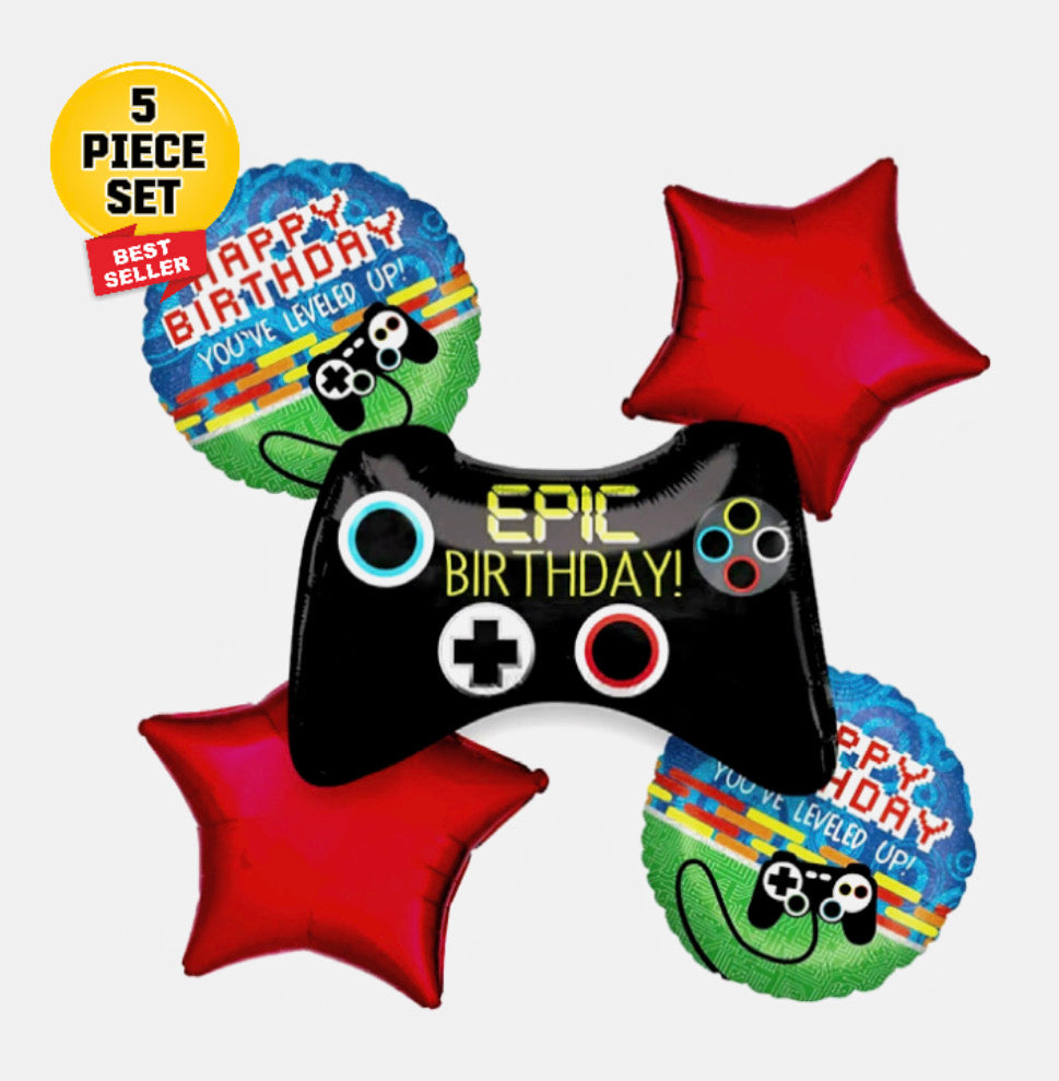Gamer Birthday Balloon Set