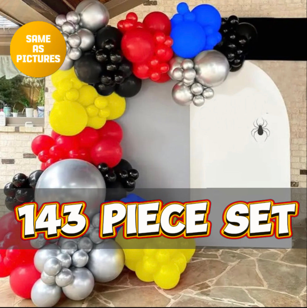 Superhero Balloon Arch - 143 Pieces