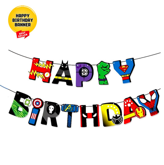 Superhero Birthday Banner