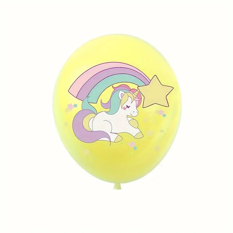 Unicorn Latex Balloons - Set of 12