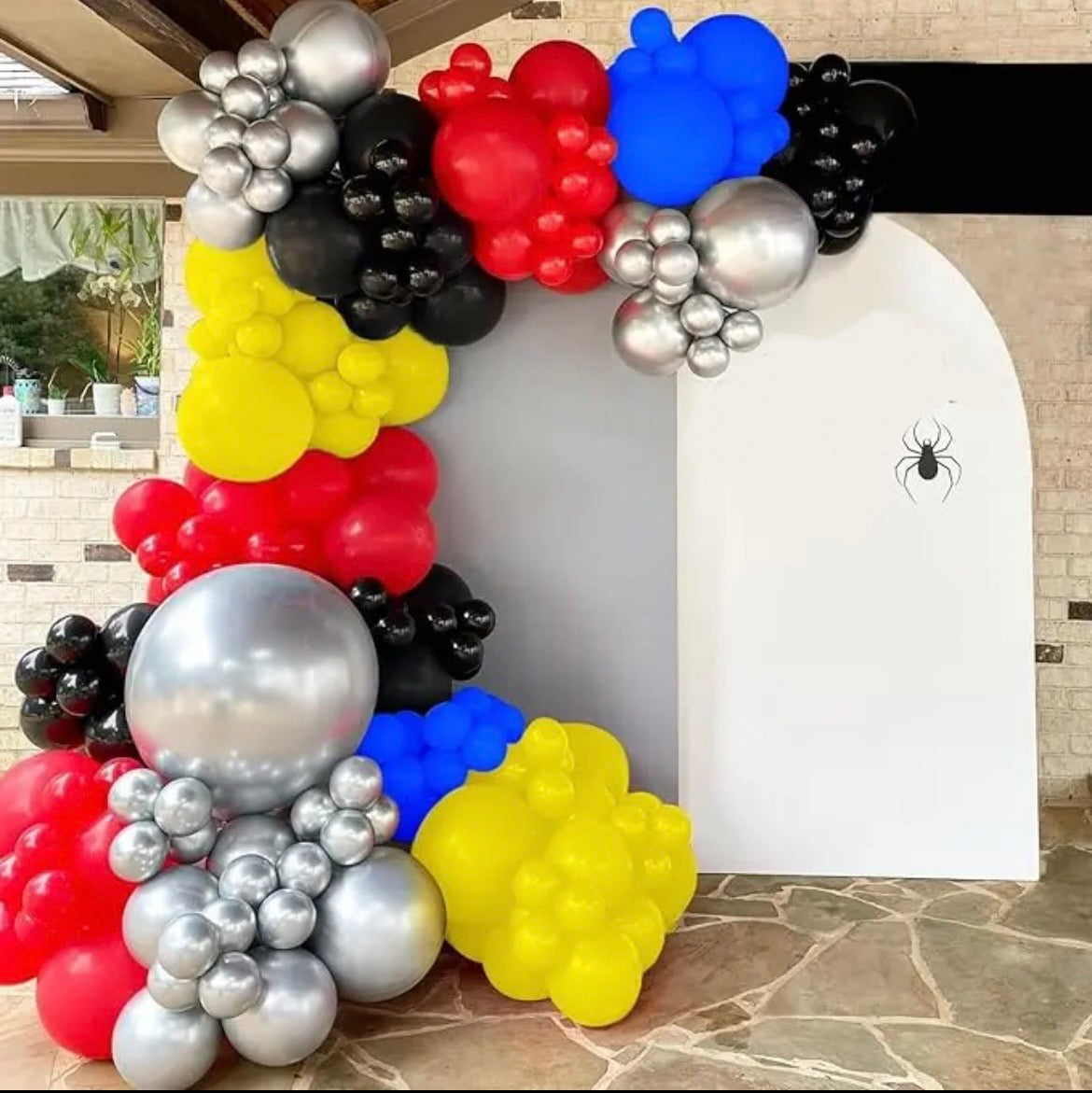 Superhero Theme Balloon Arch - 143 Piece Set
