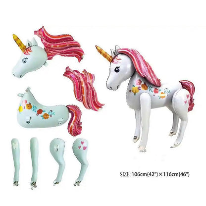 Giant 3D Unicorn Balloon Unicorn - Airwalker