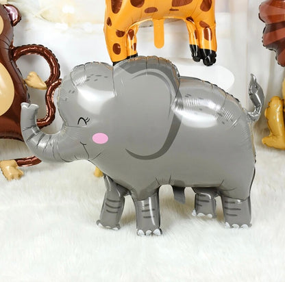 Safari Wild One Birthday Balloons - Elephant Set