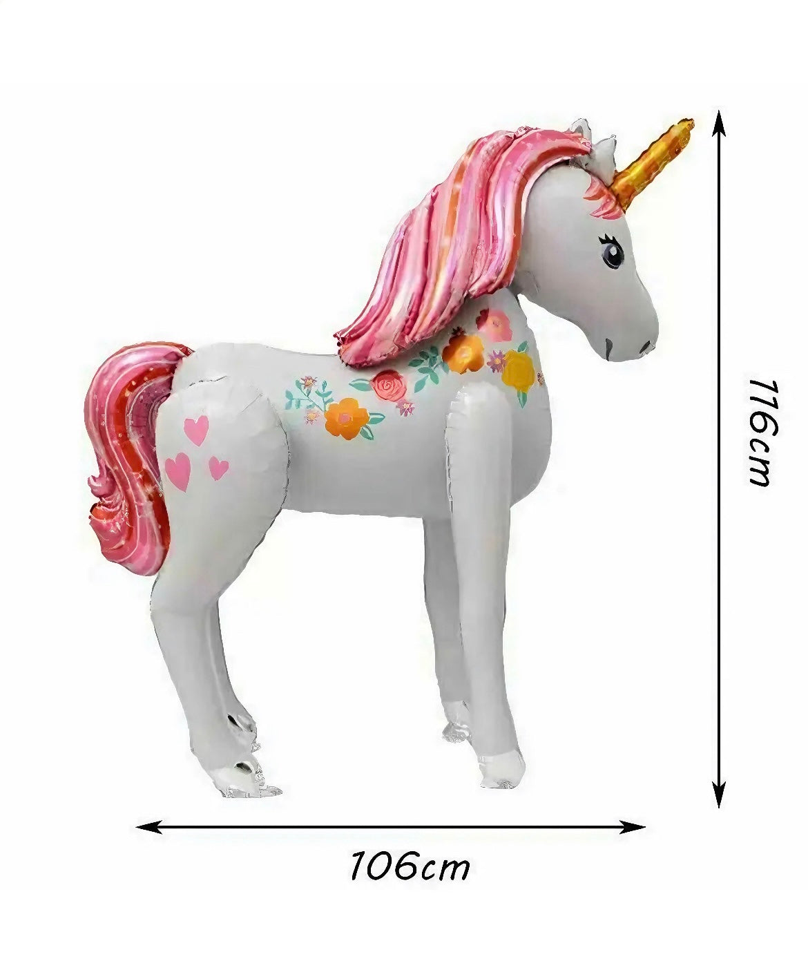 Giant 3D Unicorn Balloon Unicorn - Airwalker