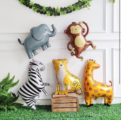 Safari Wild One Birthday Balloons - Zebra Set