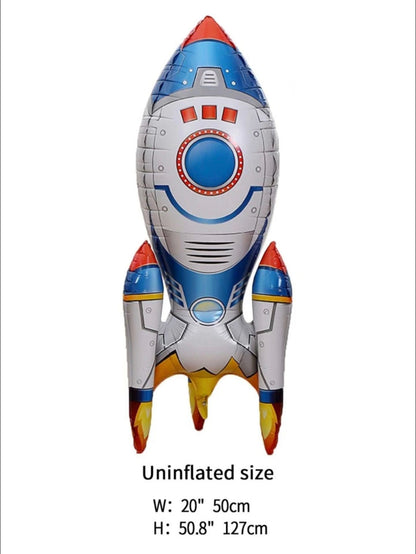 Large Rocket Balloon 3D Standing - 127cm Tall