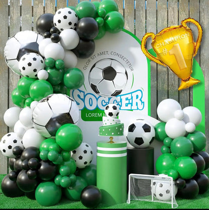 Football Theme Birthday Balloon Arch - 103 Piece Set
