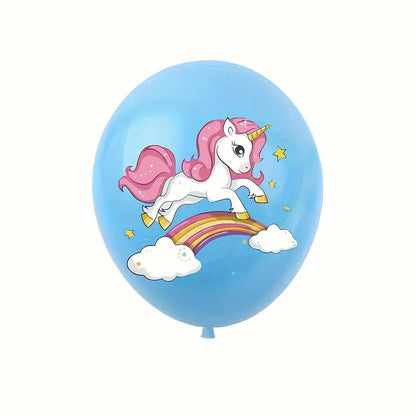 Unicorn Latex Balloons - Set of 12
