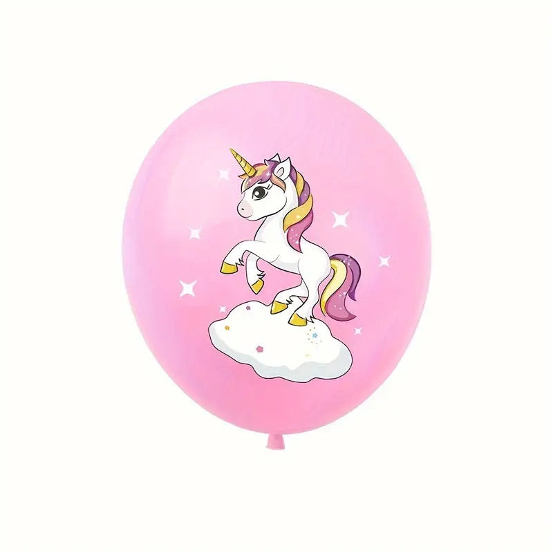 Unicorn Latex Balloons - Set of 12