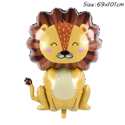 Safari Wild One Birthday Balloons - Lion Set