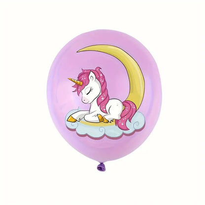 Unicorn Latex Balloons - Set of 12